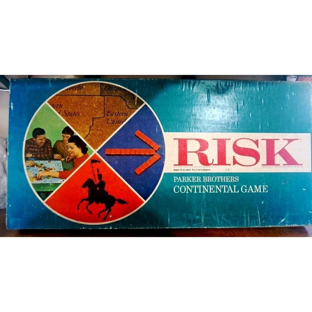 Vintage Risk Parker Brothers Continental Board Game 1968 COMPLETE